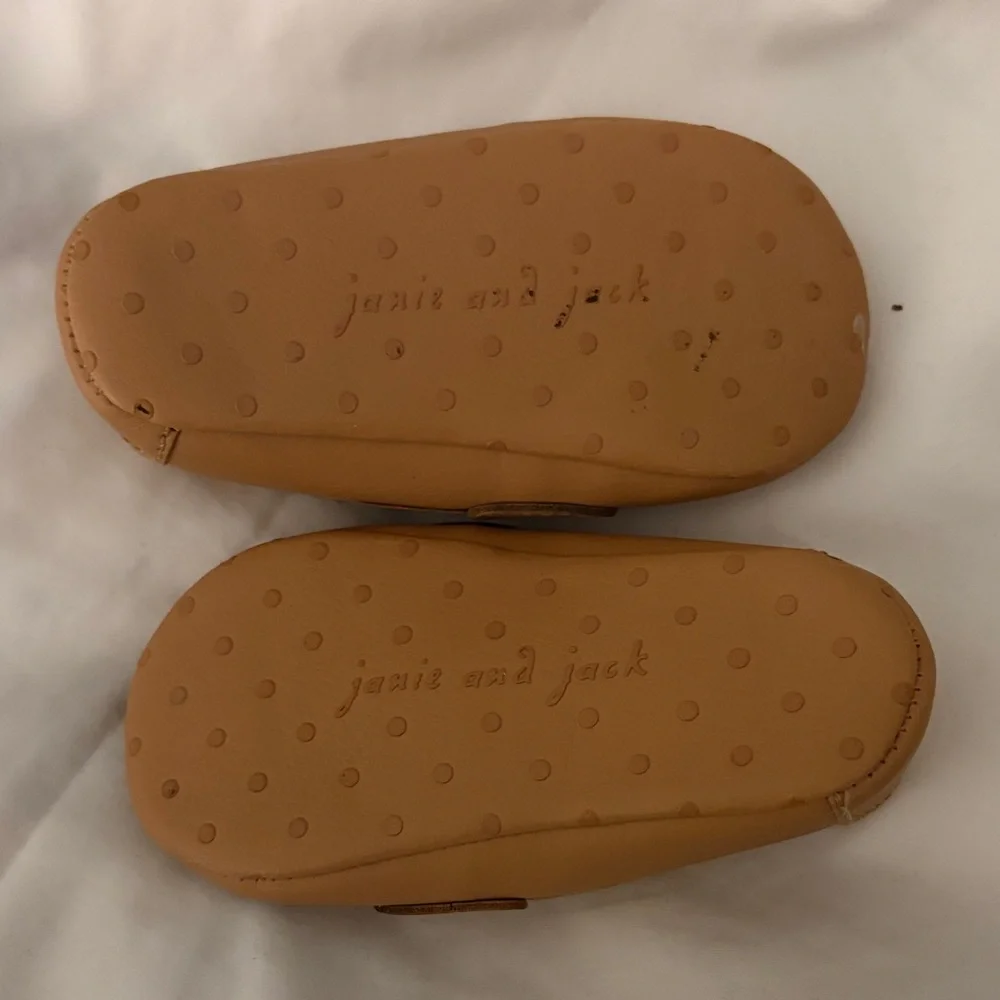 Janie and Jack Tan Kids Moccasins